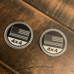 Thin Line Rated 4X4 DEFECT Fender Badge for JEEP WRANGLER YJ JL JT emblem USA - Picture 1 of 5