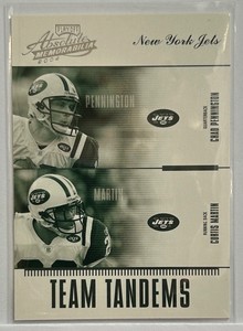 2004  Playoff Absolute Memorabilia #TAN-18 Chad Pennington/Curtis Martin Jets