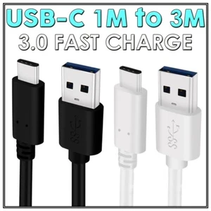USB-C Male Data FAST CHARGE TYPE-C Charger Cable for Samsung S9 S8 Plus Pixel - Picture 1 of 15