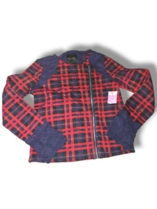Jessica Simpson Jacket Girls Size XL Navy Blue Red Quilted Full Zip - Picture 1 of 11