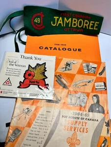 Vintage Boy Scouts Memorabilia Lot - Including First Canadian Jamboree Pennant! - Bild 1 von 24