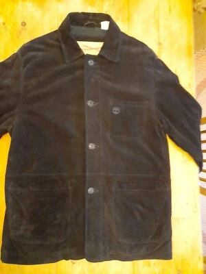 navy blue suede coat (extra ?) large ex timberland excellent condition - Image 1 of 4