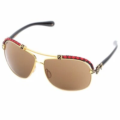 Affliction Sunglasses Baxter B Black Red/Gold with Case Tag and Box - Image 1 of 3