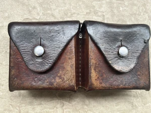 Pre WWII Swiss Army leather ammo pouch Schmidt Rubin K31 made in 1937 Herdern TG - Picture 1 of 4