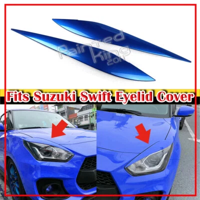 17-23 Fit For Suzuki Swift 3rd 5D Front Headlight Cover Eyebrow Painted #ZWG - Image 1 of 4
