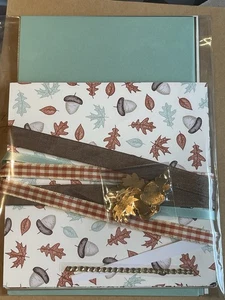 Stampin UP 50+ GILDED AUTUMN DSP 6x6” Card Scrapbooking Kit Gold  Foil Cardstock - Foto 1 di 6