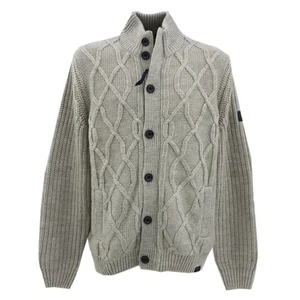  LERROS Herren dicke Outdoor Strickjacke mit Wolle sandbeige 33278 - Picture 1 of 2