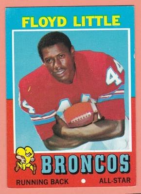 1971 Topps Floyd Little, Lance Alworth, Otis Taylor, Mike Lucci 4 Card Lot - Image 1 of 4