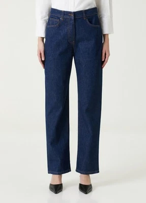 (SIN IMPUESTO ADUANERO) THE ROW Borjis Azul Cintura Alta Pierna Recta Jeans Talla 4 Foto 1 de 4