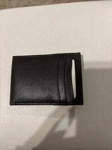 Alpine Swiss Men's Leather RFID Money Clip Wallet Brown - Picture 1 of 3