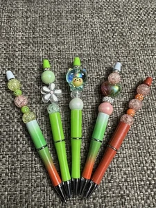 5 🩷 Handgefertigte Glitzer Perlen Kugelschreiber Mädchen Jugendliche Weihnachten Strümpfe Set#5 - Bild 1 von 1