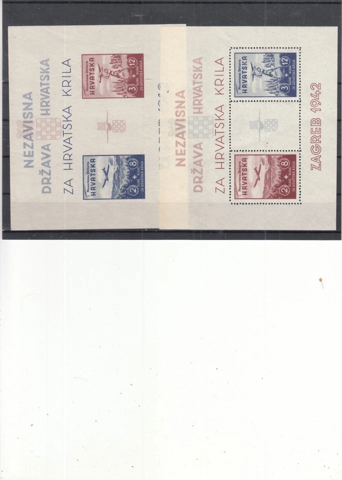 SV26671 / CROACIA - BLOQUES MI # 75 - 77 COMO NUEVO MNH Foto 1 de 2