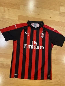 AC MILAN ITALY 2018 2019 HOME FOOTBALL JERSEY SHIRT PUMA ORIGINAL SIZE Large - Picture 1 of 10