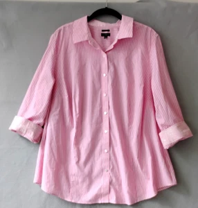 Camisa Talbots Mujer 100% Algodón Floral Paisley Contraste Puño Abotonada Talla 18W - Imagen 1 de 9