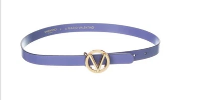 Cinturón de cuero para bebé de diseñador Valentino por Mario Valentino para mujer nuevo con etiquetas azul pequeño Foto 1 de 4