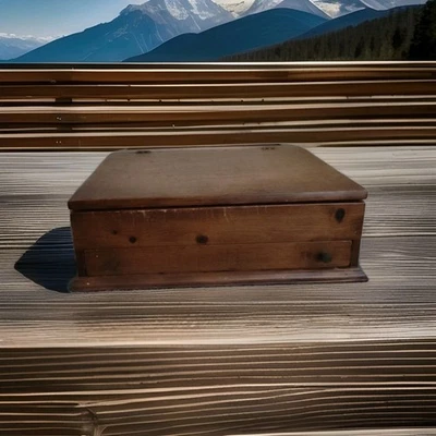 Mini escritorio secretaria vintage (secrétaire à abattant) con soporte de papel/revista Foto 1 de 4