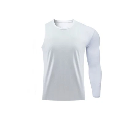 Men Sports Single Sleeve One Arm Compression Shirt Tight Workout Underwear - Image 1 of 4