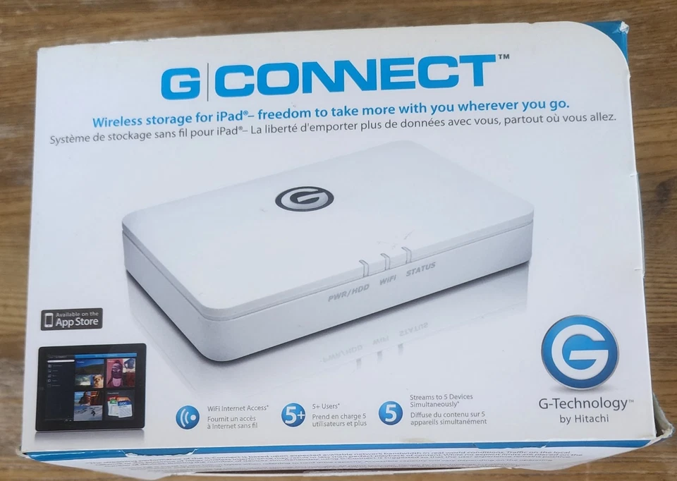 G-Technology G-CONNECT 500 GB GigE USB 2.0 Wireless Storage for iPad - Image 1 of 4