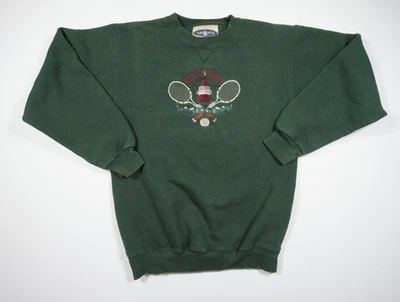 Sudadera De Colección Hotel Del Coronado Para Hombre Pequeña Verde Años 90 Cuello Redondo Tenis Adulto Foto 1 de 4