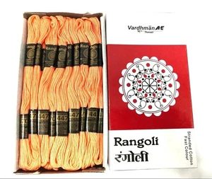 Rangoli Threads Cross Stitch Stranded Cotton Thread Floss Hand Embroidery Yellow - Picture 1 of 3