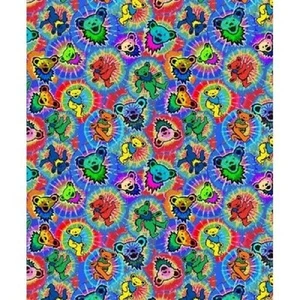 New Splash Grateful Dead Dancing Bears Plush Throw Gift Blanket Fleece Vibrant - Picture 1 of 3