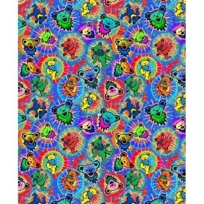 New Splash Grateful Dead Dancing Bears Plush Throw Gift Blanket Fleece Vibrant - Image 1 of 3