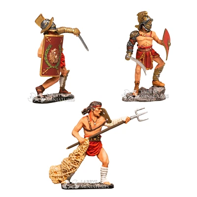 Spartaco e Gladiatori Set di 3 figure giocattolo dipinto in prevendita | Souv... - Immagine 1 di 4