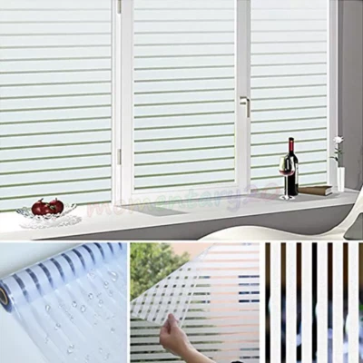 Bubble Free Frosted Window Film Self Adhesive Etched Privacy Glass Vinyl Film*5M - Image 1 of 4