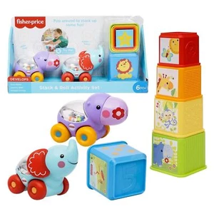 Fisher-Price Fisher-Price Stack & Roll Set Develop Baby Gross Motor Sensory - Picture 1 of 10
