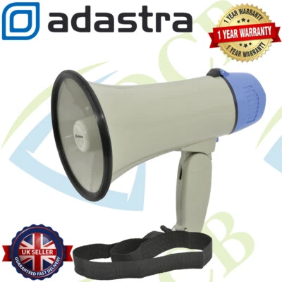 ADASTRA PORTABLE MEGAPHONE 10W LOUD SPEAKER HAILER WITH SIREN HORN