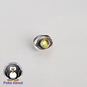 Genuine PANDORA Sterling Silver Green Peridot Eye Charm Bead 790127PE - Picture 1 of 9