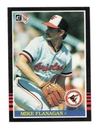 1985 Donruss Mike Flanagan Baltimore Orioles #88 Excellent - Image 1 of 2