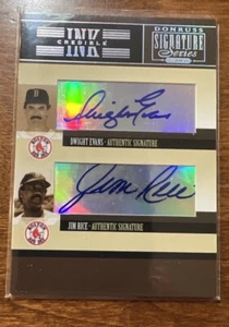 2005 Donruss CARLTON FISK LUIS TIANT DWIGHT EVANS JIM RICE Quad Auto REDUCED! - Picture 1 of 13