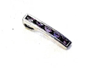 Bijou argent 925 pendentif cristal améthyste idéal pour cadeau - Imagen 1 de 4