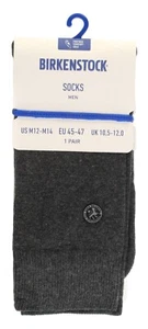 BIRKENSTOCK SOCKS MEN 1 PAIR GRAY COTTON SOLE SIZE 12 - 14 - Picture 1 of 3