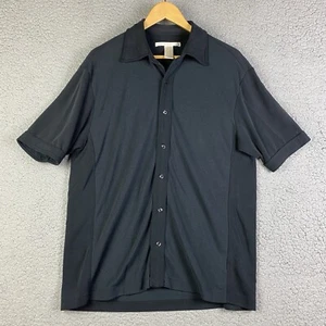 Vtg Perry Ellis Button Down Shirt  Mens M Top Casual Modal Polyester y2K - Picture 1 of 12