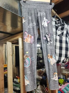 Girls Justice Leggings Size 10 With Dog Pattern - Picture 1 of 4