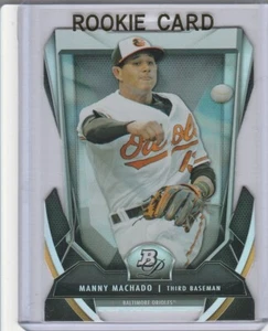 INSERTAR TARJETA DE NOVATO MANNY MACHADO Cutting Edge Star Bowman Platino $$ DIE-CUT RC - Imagen 1 de 2