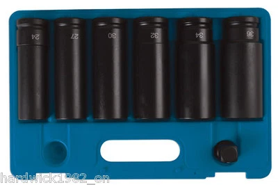 Laser Tools 6410 Extra Deep Impact Socket Set 7 Pce 24mm - 36mm  3/4 Drive - Image 1 of 4