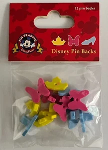 Disney Parks 12 EACH Girl Inspired PIN BACKS NEW IN BAG Crowns, Bows & Shoes - Picture 1 of 1