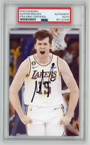 Foto autografiada de Austin Reaves de Los Angeles Lakers (PSA/ADN) NBA baloncesto - Imagen 1 de 2