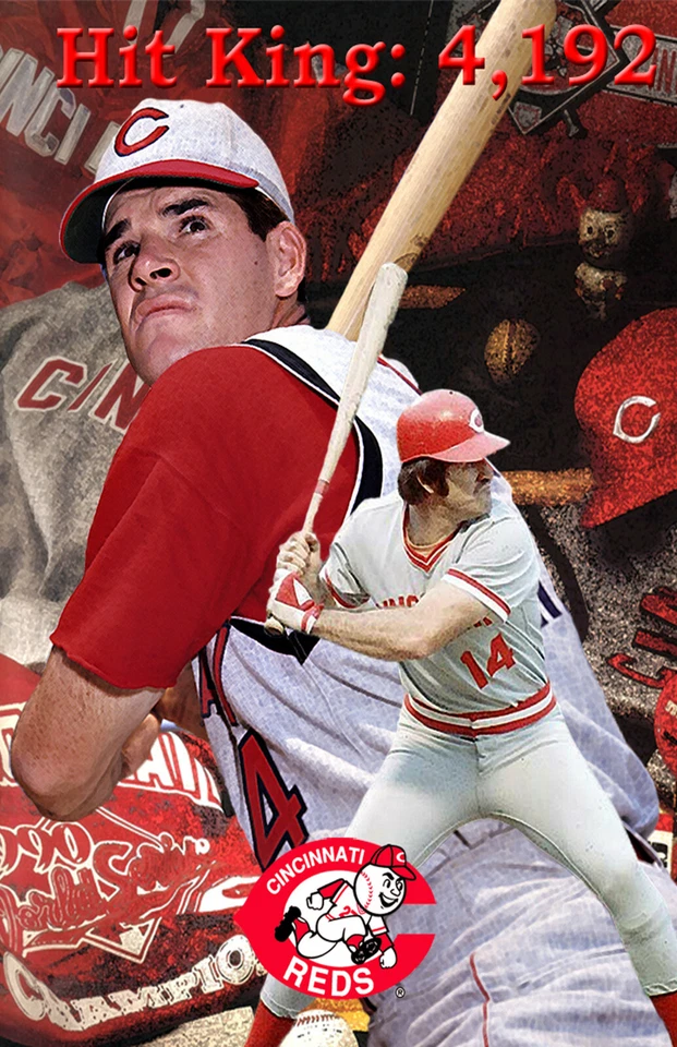 Cincinnati Reds Lithograph print of  Pete Rose 11 x 17 - Image 1 of 1