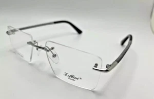 Zellini Lunettes 16057 C2 Silver Titanium Rimless Eyeglasses Frames 54-18-140 - Picture 1 of 3