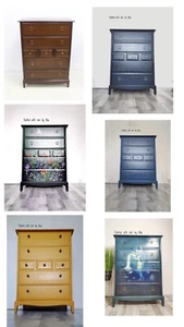 Tallboy Stag Minstrel Chest of Drawers PAINTED TO ORDER - Picture 1 of 20