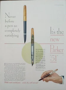 Anuncio impreso Parker 51 1949 vintage. Pluma más buscada del mundo - Imagen 1 de 1