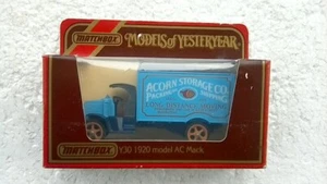 MATCHBOX  MODELS OF YESTERYEAR Y30 1020 MODEL A.C. MAC ACORN STORAGE Co  PACKING - Picture 1 of 9