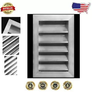6"x12" Heavy-Duty Aluminum Louver Vent with Back Mesh for Pest Protection - Picture 1 of 11
