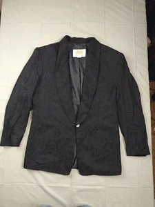 Live Action Coat Womans Extra Large Vintage 90s Black Suit Jacket Accented  - Picture 1 of 15