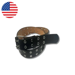 Herren Doppel Auspuff Öse Punk Gürtel R10147 - Bild 1 von 4