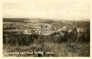 Birdseye View 1918 Deary ID Idaho RPPC Photo Postcard COPY - Picture 1 of 2